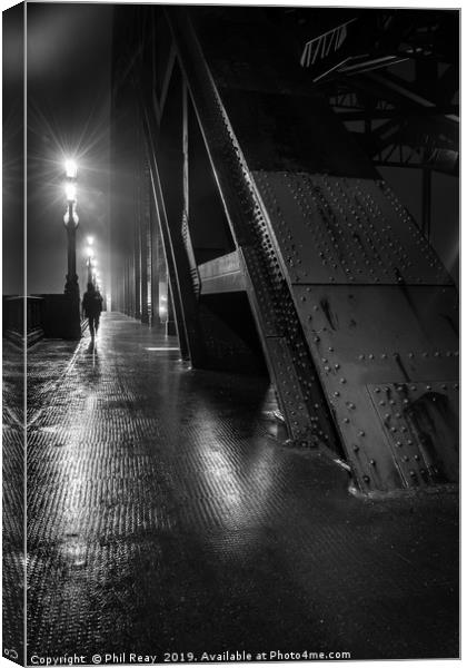 Tyne Bridge at night Canvas Print by Phil Reay