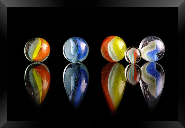 Marbles Framed Print by Tony Claes