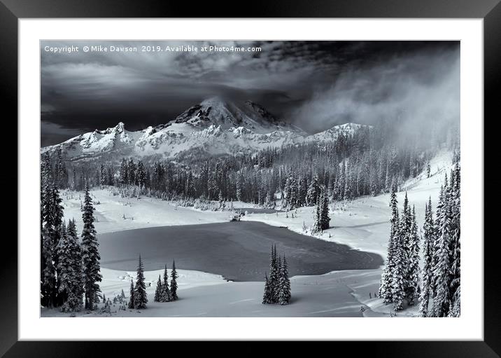 Winter Majestic Framed Mounted Print by Mike Dawson