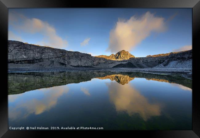 Penwyllt Quarry Framed Print by Neil Holman