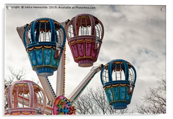 Cabins Of A Ferris Wheel Acrylic by Jukka Heinovirta