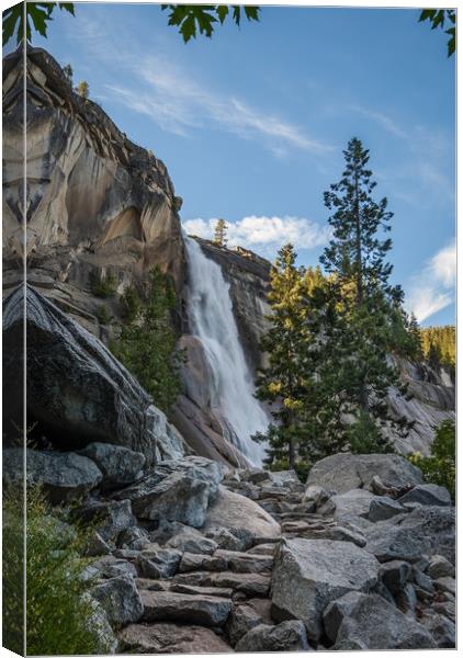 Hiking up to Nevada Falls Canvas Print by George Robertson