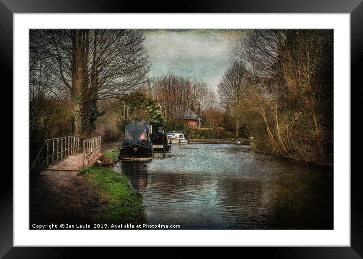 A Walk By The Kennet Framed Mounted Print by Ian Lewis