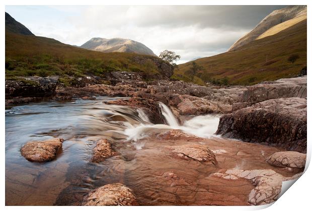 Etive Falls Print by carl barbour canvas