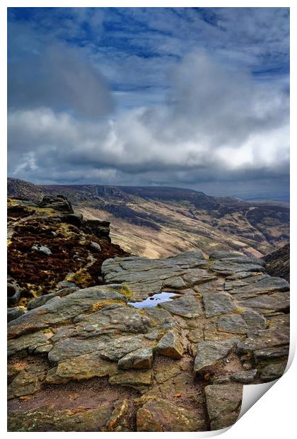   Grindsbrook from Kinder Scout                    Print by Darren Galpin