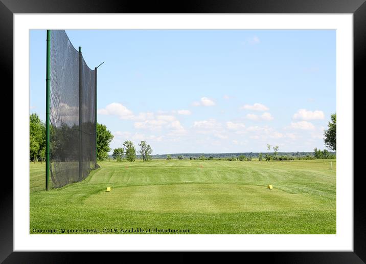 golf course summer landscape Framed Mounted Print by goce risteski