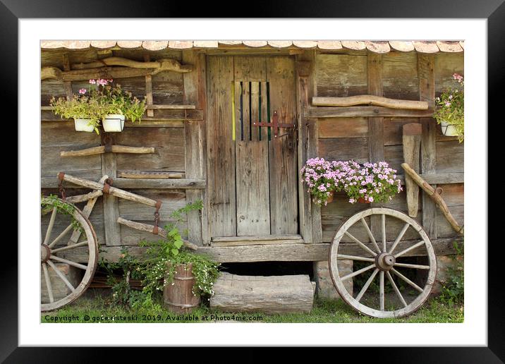 old wooden hut Framed Mounted Print by goce risteski