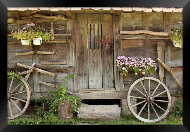 old wooden hut Framed Print by goce risteski