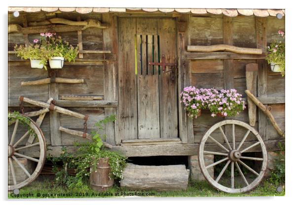 old wooden hut Acrylic by goce risteski