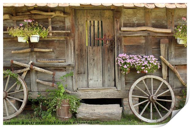 old wooden hut Print by goce risteski