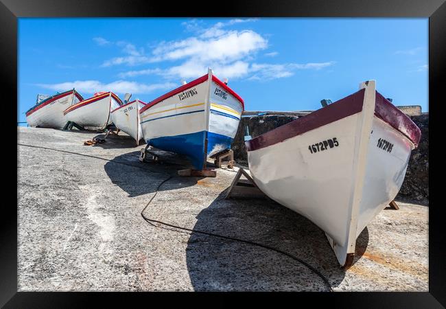 Colourful Fleet of Fishing Boats Framed Print by Kevin Snelling