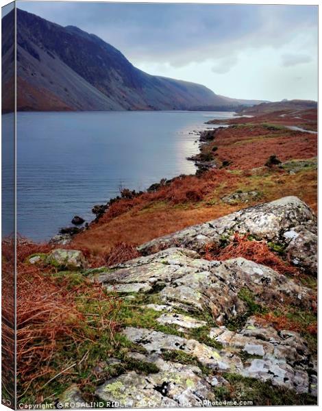 "Cool blue Wastwater" Canvas Print by ROS RIDLEY