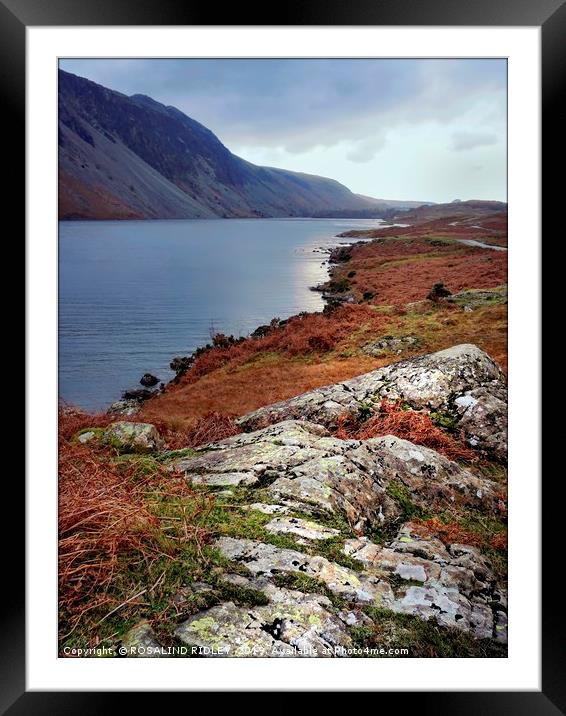 "Cool blue Wastwater" Framed Mounted Print by ROS RIDLEY