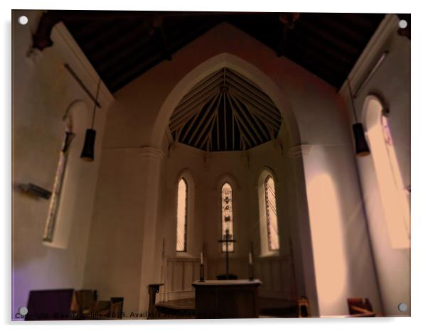 new radnor church powys Acrylic by paul ratcliffe