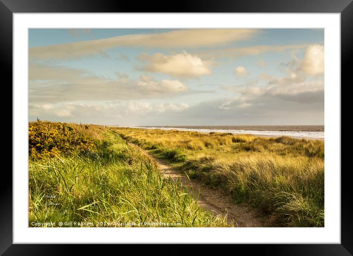 The Coastal Path Framed Mounted Print by GILL KENNETT