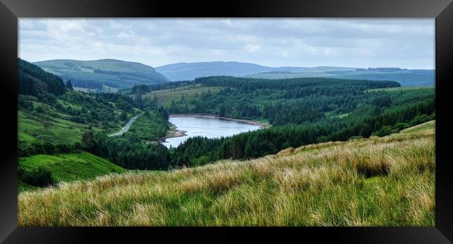 Cantref Reservoir Brecon Beacons Framed Print by Diana Mower