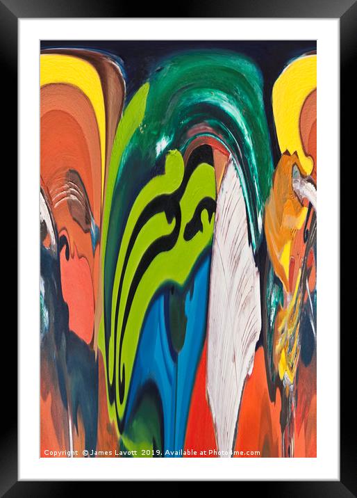 Digital Abstract Violinist  Framed Mounted Print by James Lavott