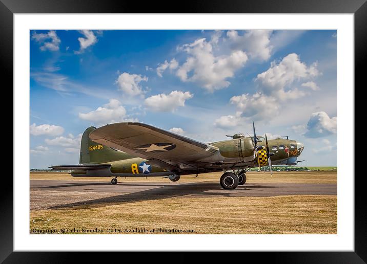 Boeing B-17G Fortress II 44-85784 G-BEDF Framed Mounted Print by Colin Smedley