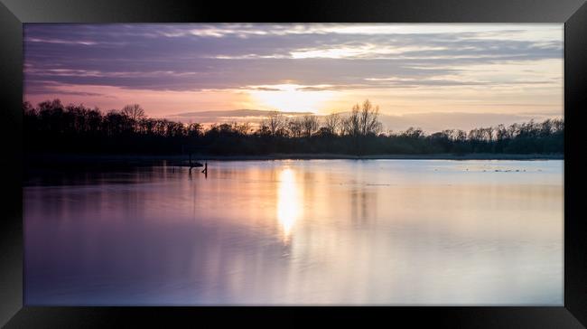 Big Water Sunset Framed Print by John Ellis