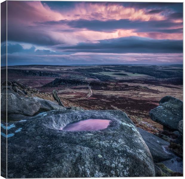 Sunset on Higger Tor Canvas Print by George Robertson