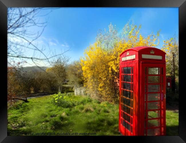 phonebox in old radnor wales Framed Print by paul ratcliffe