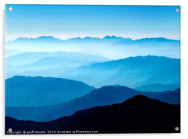 Blue dawn Acrylic by geoff shoults