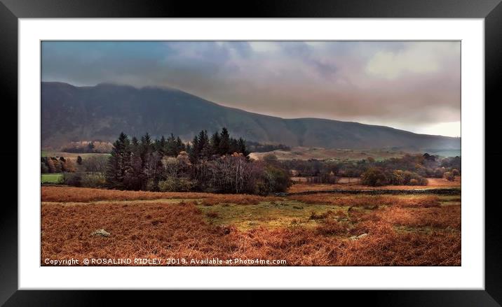 Morning mists lift in Wasdale Valley Framed Mounted Print by ROS RIDLEY