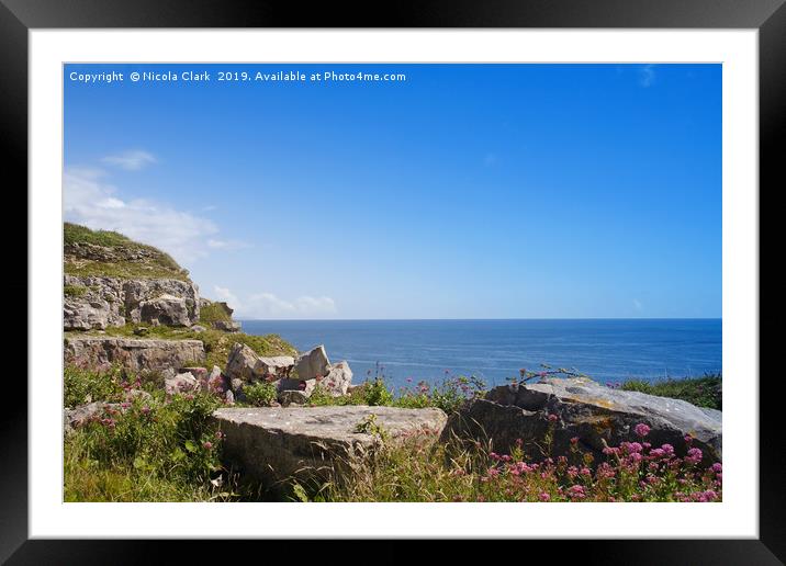 The South Coast Path Framed Mounted Print by Nicola Clark
