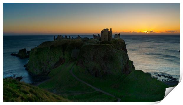 Dunnottar Castle at Sunrise. Print by Tommy Dickson