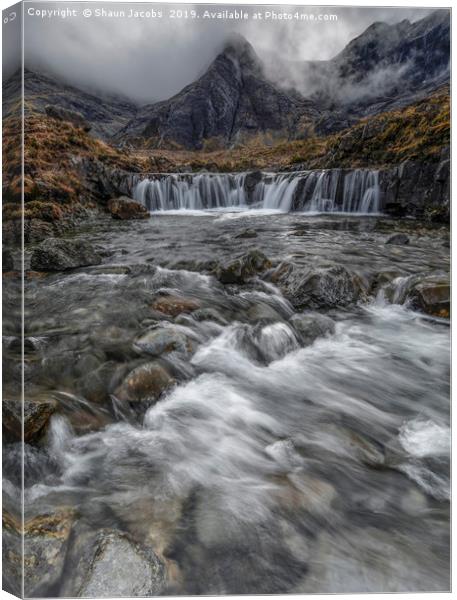 Fairy Pools  Canvas Print by Shaun Jacobs