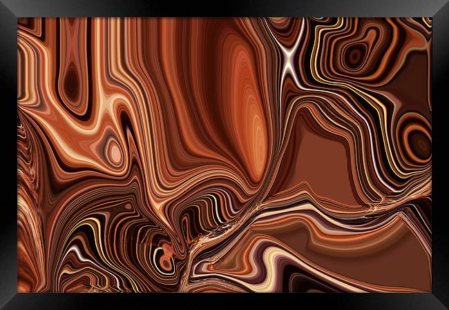 Marbled Abstract Framed Print by Donna Collett