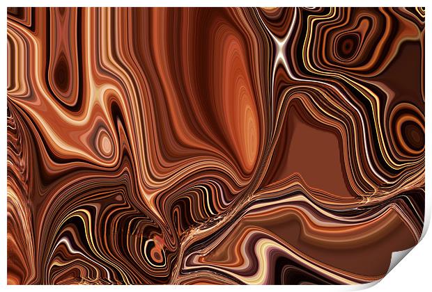 Marbled Abstract Print by Donna Collett
