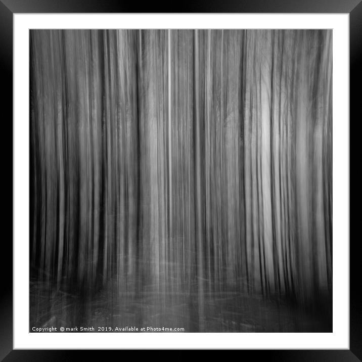 The Forest Curtain Framed Mounted Print by mark Smith