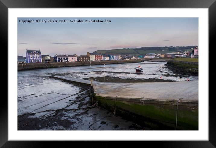 Aberaeron harbour, Wales Framed Mounted Print by Gary Parker