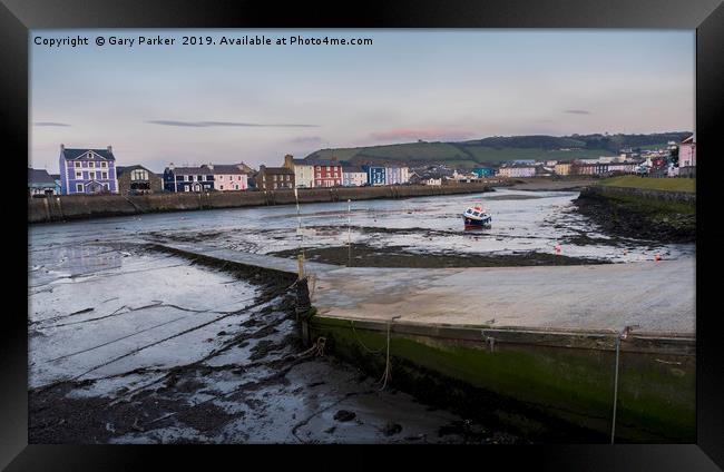 Aberaeron harbour, Wales Framed Print by Gary Parker