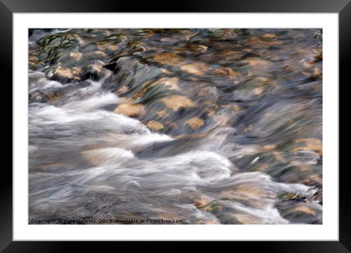 creek nature scene Framed Mounted Print by goce risteski