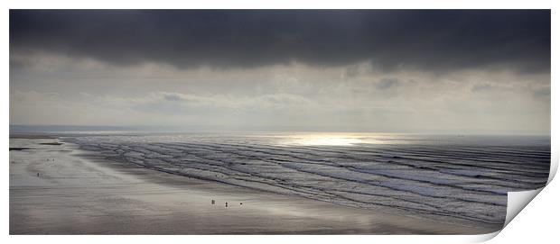 Winters Day on Saunton Sands Print by Mike Gorton