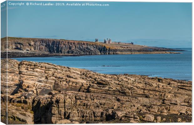 Dunstanburgh Castle and Cullernose Point Canvas Print by Richard Laidler