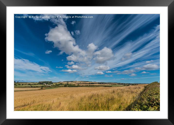 Northumberland Big Sky Framed Mounted Print by Richard Laidler