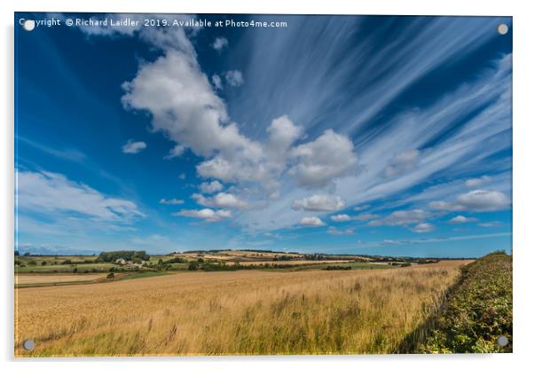 Northumberland Big Sky Acrylic by Richard Laidler