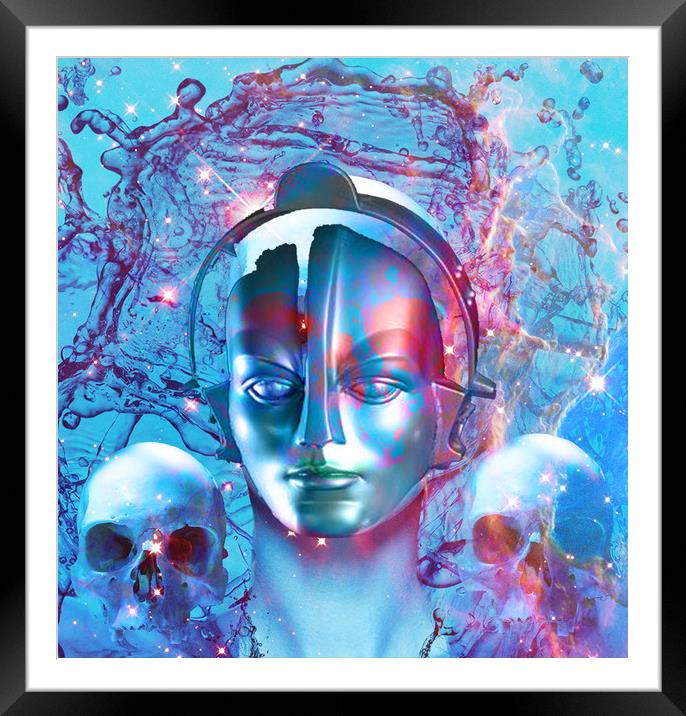 Robot Transcendence Framed Mounted Print by Matthew Lacey