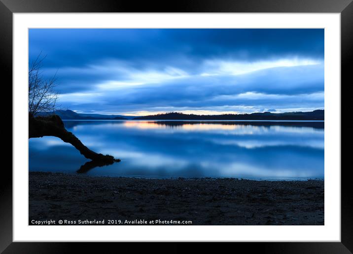 Dawn Breaking Loch Lomond Framed Mounted Print by Ross Sutherland