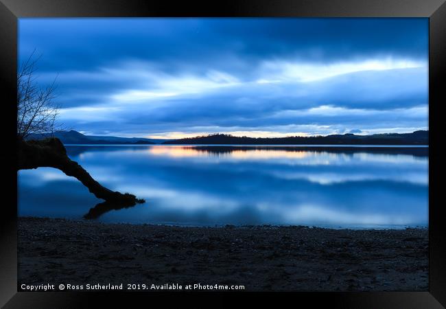 Dawn Breaking Loch Lomond Framed Print by Ross Sutherland