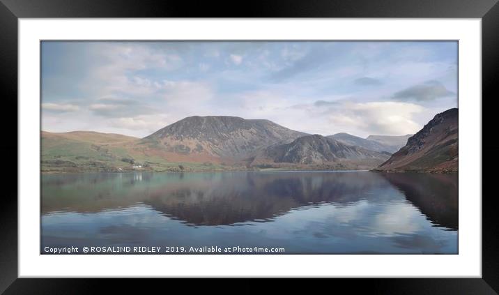 Hazy pastels of an Ennerdale water morning Framed Mounted Print by ROS RIDLEY