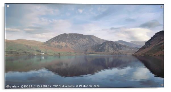 Hazy pastels of an Ennerdale water morning Acrylic by ROS RIDLEY