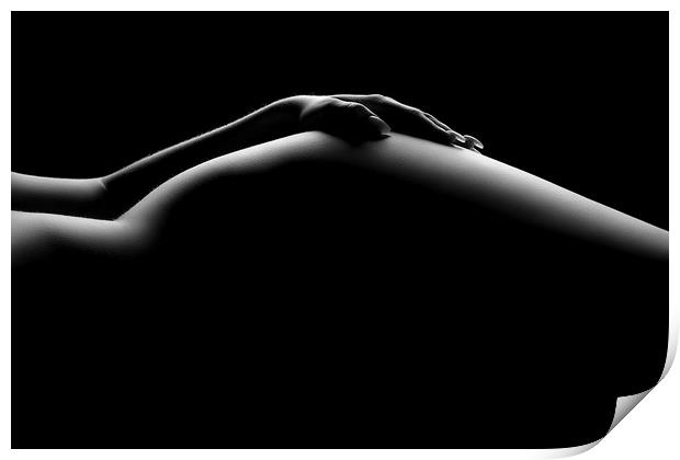 Nude woman bodyscape 19 Print by Johan Swanepoel
