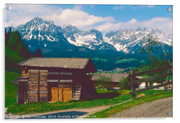The Austrian Tyrol in early June Acrylic by Paul F Prestidge