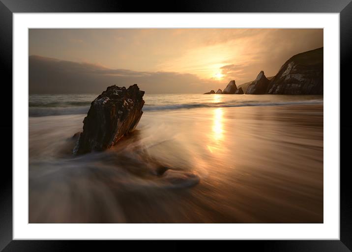 Westcombe Strata Framed Mounted Print by David Neighbour