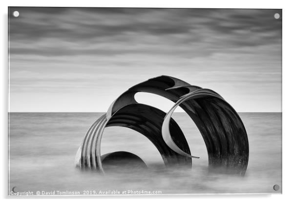 Mary's Shell  At  Cleveleys Beach  Acrylic by David Tomlinson