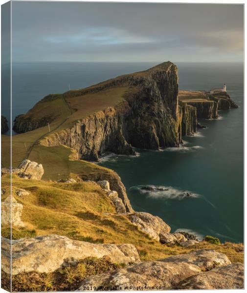 Neist Point sunset  Canvas Print by Shaun Jacobs